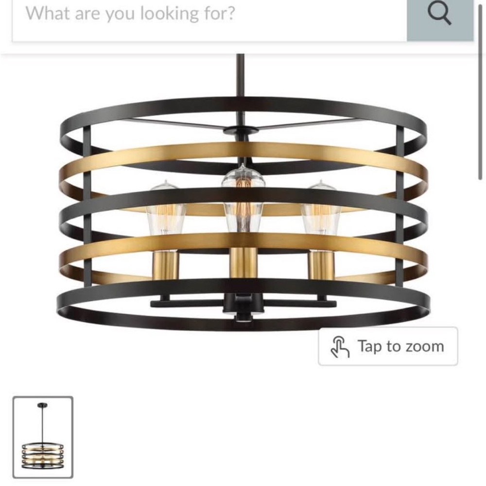 Modern Black and Gold Chandelier